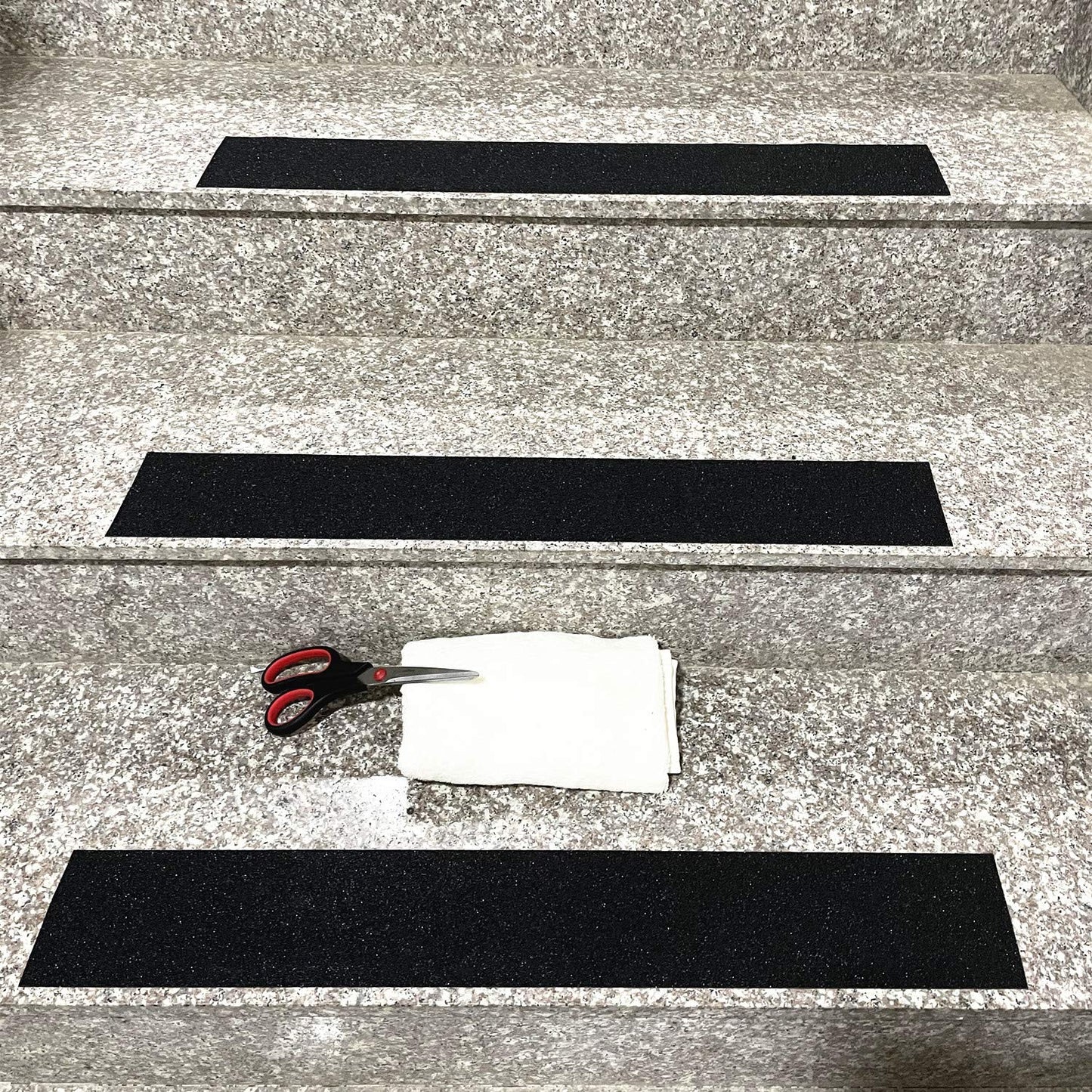 COSIMIXO 4" x 35Ft Heavy Duty Anti Slip Tape,Best 80grit Friction,Grip,Abrasive for Stairs Outdoor/Indoor Waterproof Grip Tape Safety Non Skid Tread Staircases Anti-Slip Traction Tape Black