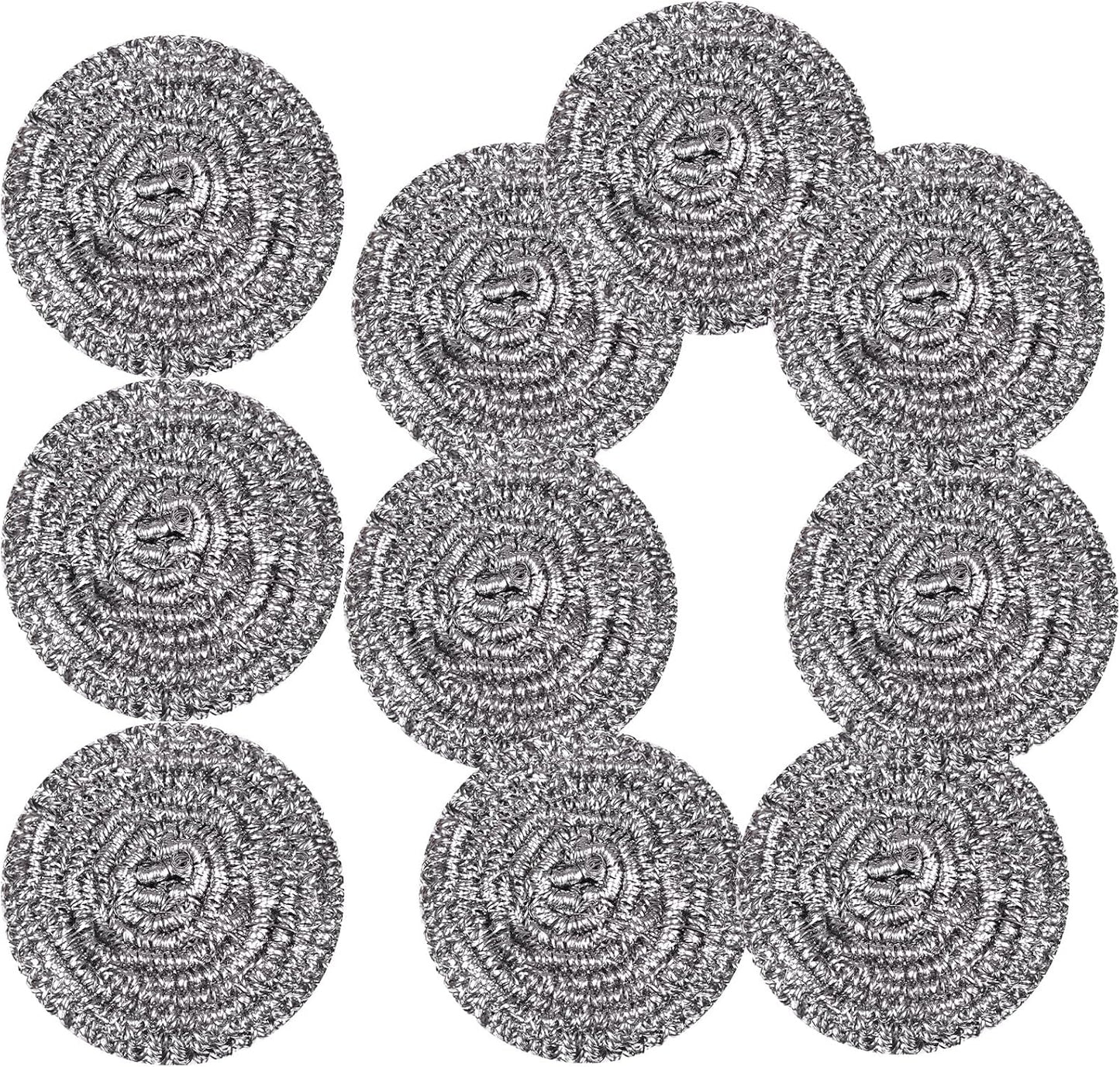 Stainless Steel Scrubber Scrubbing Scouring Pad Sponges Clean Pot Pan and Steel Wool for Kitchen Bathroom