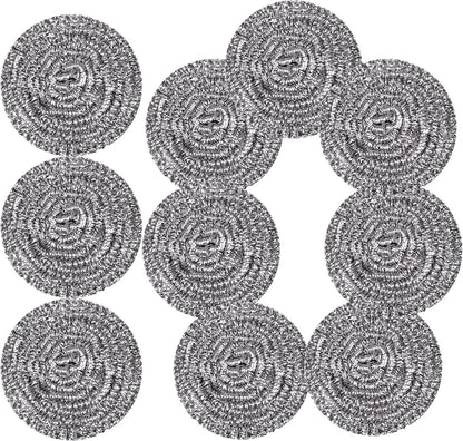 Stainless Steel Scrubber Scrubbing Scouring Pad Sponges Clean Pot Pan and Steel Wool for Kitchen Bathroom