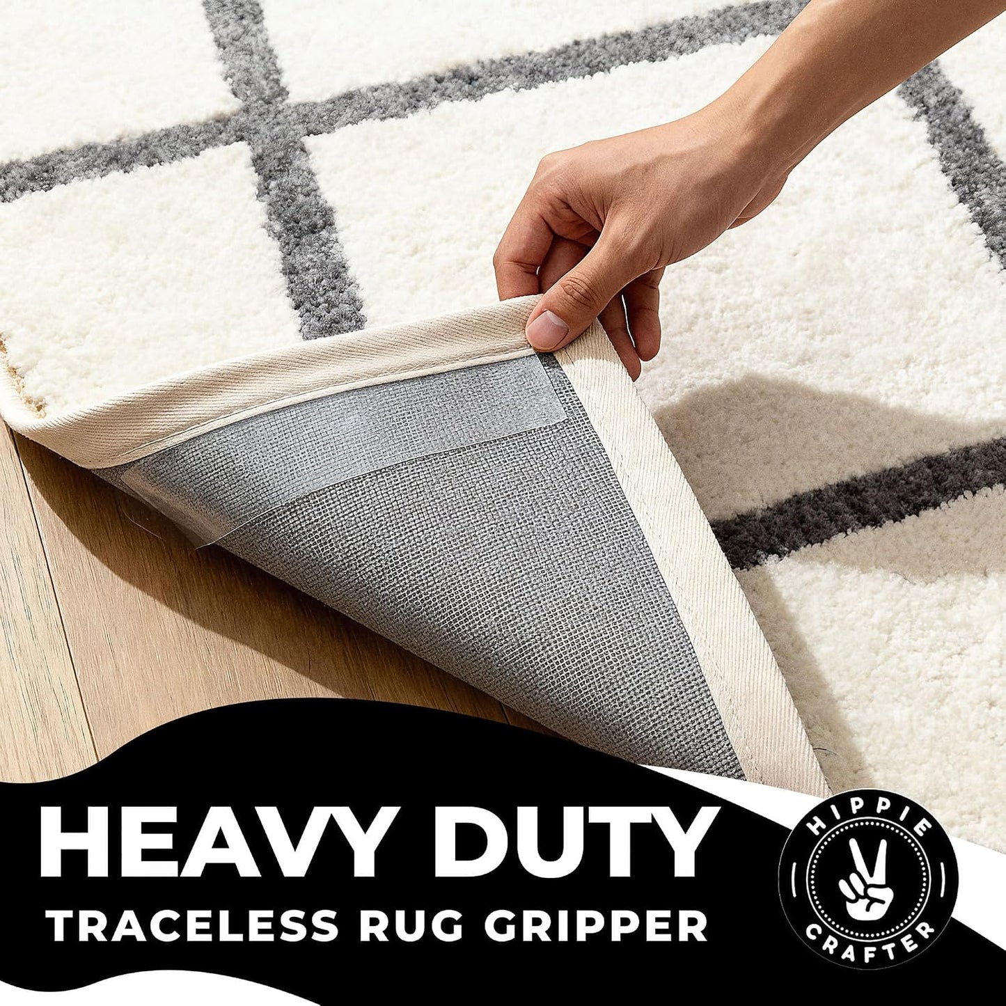 HIPPIE CRAFTER Double Sided Tape Heavy Duty for Walls - Nano Clear Mounting Tape, Removable & Reusable Two Sided Tape for Hanging, Strong Adhesive Wall Tape Transparent Roll 1" x 10FT