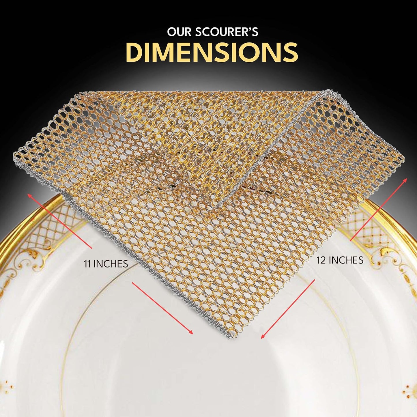 Non-Scratch Dish Scrubbers (6 Pcs) — Outlasts 7+ Sponges, Stays Odor-Free | Replace Smelly Kitchen Sponges | Non-Absorbent Mesh | Safe on Non-Stick, Cast Iron, Glass | Made in Korea Since 2012