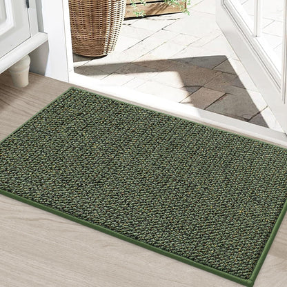 BEQHAUSE Dirt Trapper Door Mat 20" x 32", Non-Slip Washable Doormats Entrance Mat, Dirt Resistant and Absorbent Welcome Mat, Low Profile Floor Mats for Front Back Door and Entryway, Beige