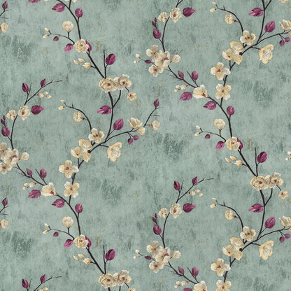 SOON AFTER 17.5”x120” Floral Peel and Stick Wallpaper Flower Tree Contact Paper Self Adhesive Removable Modern Sage Green Wall Paper Decorative Wall Covering Countertop Vinyl Film Roll