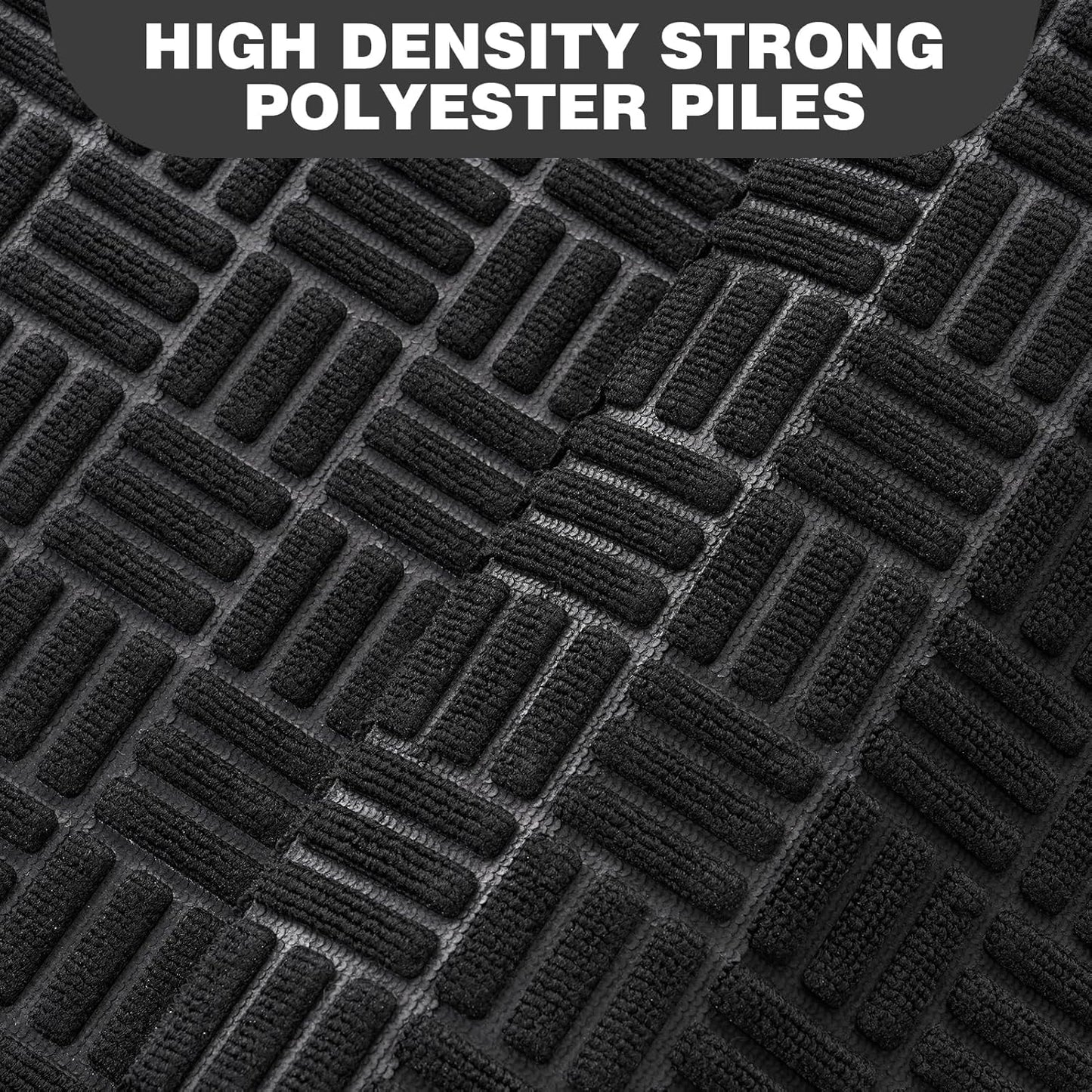 Mibao Front Door Mat, Heavy Duty Durable Welcome Mat for Outdoor Indoor, Dirt Trapper Waterproof Super Absorbent Door Mat for Entryway Outside Patio Porch, 29.5" x 17", Grey