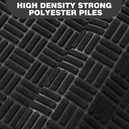 Mibao Front Door Mat, Heavy Duty Durable Welcome Mat for Outdoor Indoor, Dirt Trapper Waterproof Super Absorbent Door Mat for Entryway Outside Patio Porch, 29.5" x 17", Grey