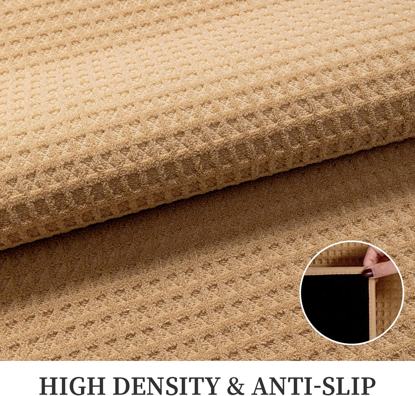 YIHOUSE Indoor Door Mat 24" x 36", Non-Slip Washable Entryway Mat, Dirt Trapper Absorbent Entrance Mat, Low Profile Floor Mat for Front/Back Door, Entryway, Khaki