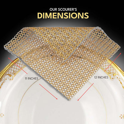 Non-Scratch Dish Scrubbers (6 Pcs) — Outlasts 7+ Sponges, Stays Odor-Free | Replace Smelly Kitchen Sponges | Non-Absorbent Mesh | Safe on Non-Stick, Cast Iron, Glass | Made in Korea Since 2012