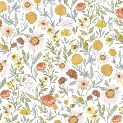 Dimoon 17.3''x78.7'' Peel and Stick Wallpaper Floral Cute Contact Paper Vintage Village Country Cottage Wallpaper Farmhouse Yellow Beige Renter Friendly Geometry Waterproof Embossed Kitchen Bedroom