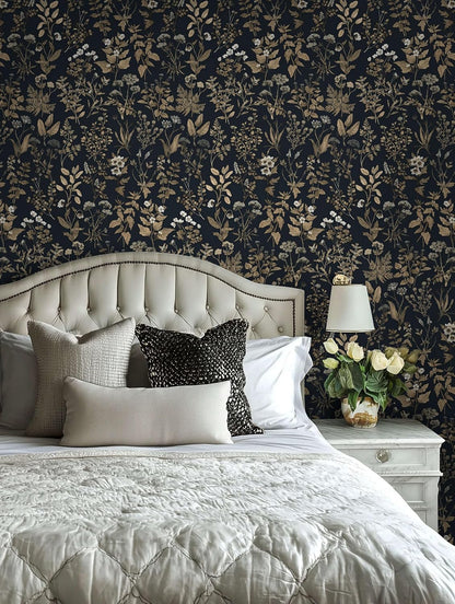 Dimoon 17.3" X 78.7" Peel and Stick Wallpaper Floral Contact Paper Boho Beige White Renter Friendly Natural Wall Paper Waterproof Removable Self Adhesive Wallpaper for Bedroom Livingroom Vinyl Roll