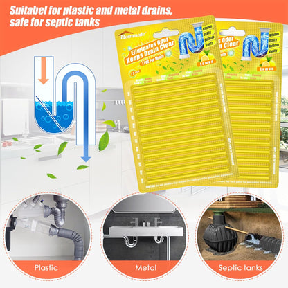 Drain Sticks Drain Cleaner Sticks Drains Cleaner Disposal Stick Enzyme for Odor Clogs Remover Sink Septic Stick for Drains As Seen On TV