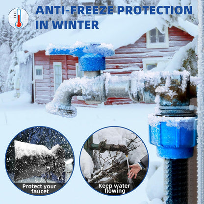 Outdoor Faucet Covers for Winter Freeze Protection 4 Pack Reusable Garden Faucet Cover Socks for Various Faucet Water Spigot Pipe Hose Bib,Waterproof Insulated Anti-Freeze Covers-Reflective Velcro