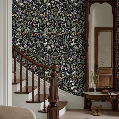 Dimoon 17.3''x78.7'' Vintage Peel and Stick Wallpaper Boho Beige Neutral Contact Paper White Floral Bird Wallpaper Removable Botanical Renter Friendly Modern Wall Paper Bedroom Bathroom Vinyl Roll