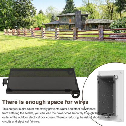 DBVC-1 Extra Duty 1-Gang Vertical Outdoor Outlet Cover for Arlington DBVR1C/DBVS1C/DBVM1C/60VC Electrical Box, Type 3r Enclosure Cover Clear 2-Pack