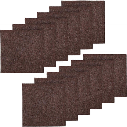 12PCS Furniture Felt Pads, 2 Inch Small Square Furniture Pads Self Adhesive Cuttable Chair Leg Floor Protectors, 50mm Brown Felt Furniture Pads for Hardwood Floors