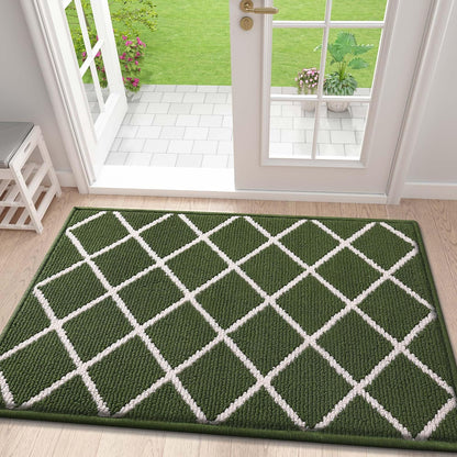 Finchitty Indoor Door Mat, Dirt Resistant and Absorbent, Low-Profile, Non-Slip, Washable Inside Floor Mats for Front Door, Back, and Entrance, 32" x 20", Grey