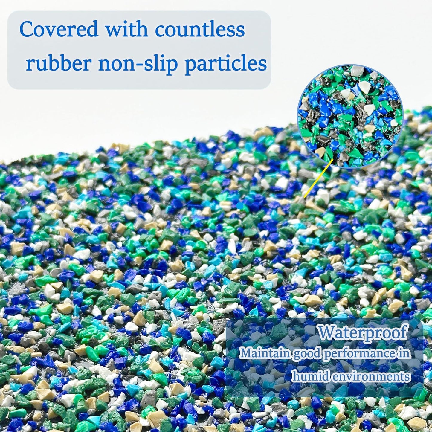 CHUANGSEED Anti-Slip Tape 2" x15ft - Waterproof Blue Safety Grip Tape for Stairs, Pool, Bathroom, Outdoor Steps - Heavy Duty Non-Slip Traction Strip