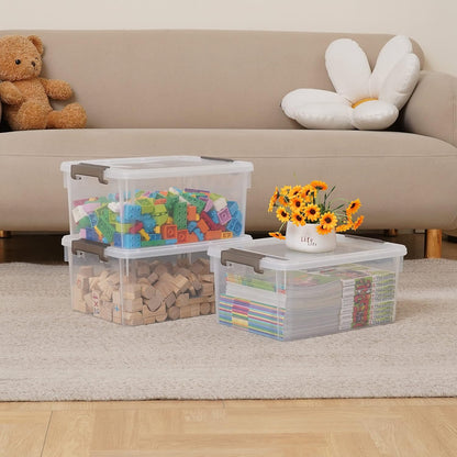 Citylife 57 QT Plastic Storage Bins with Double-Opening Lids, Storage Containers for Organizing, Large Clear Storage Box for Closet, Blankets, 2 Packs