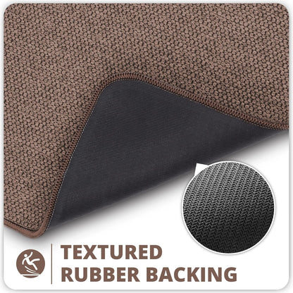 Bath Mat,Ultra Thin Bathroom Rugs,Rubber Bath Mats for Bathroom,No Slip Bath Rugs,Quick Dry,Machine Washable,Low Pile,Absorbent,Shower Outside,Sink,Home Decor Accessories.Grey,1'5"x2'3"(17x27Inch)