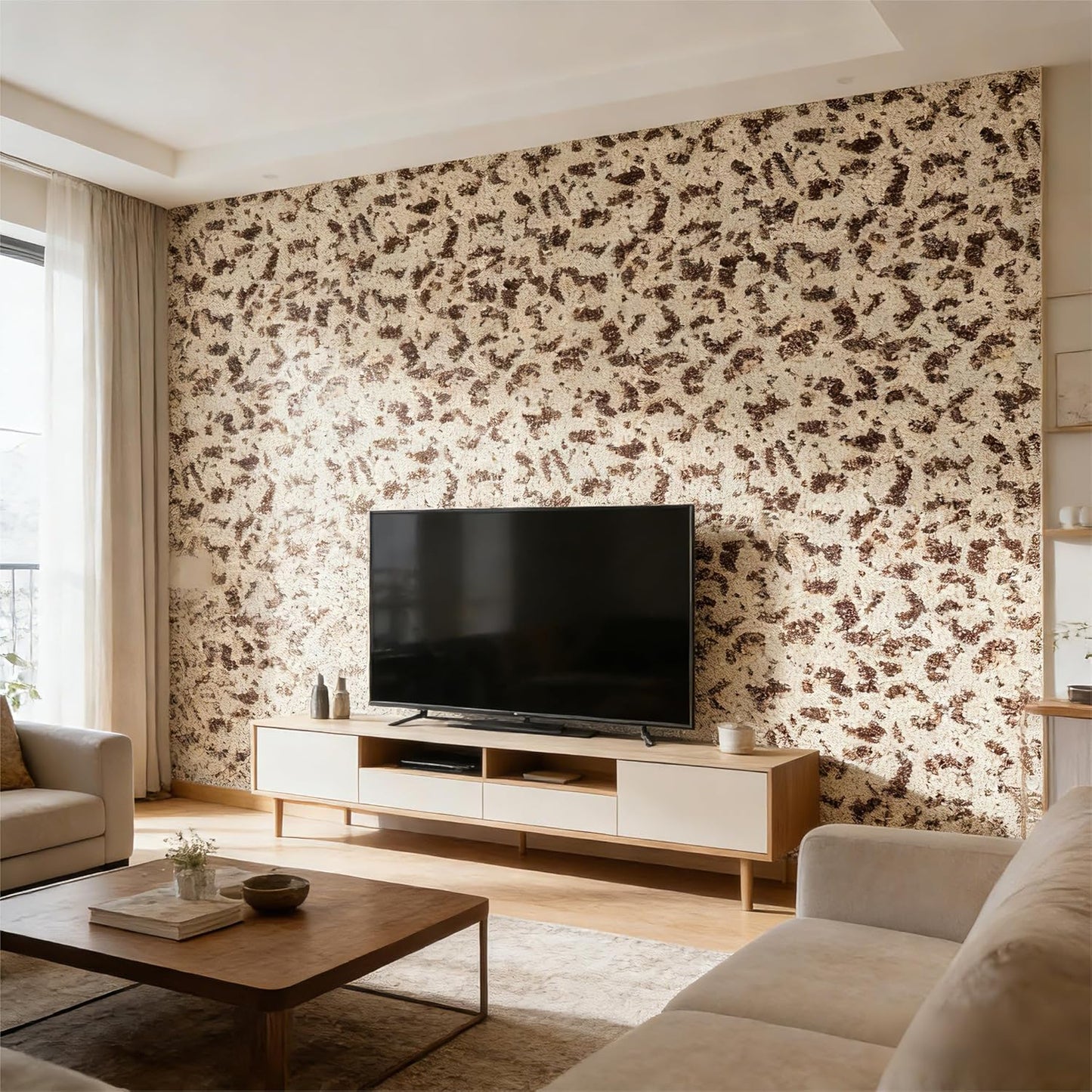 Peel and Stick Wallpaper Removable Self-Adhesive, Renter Friendly Waterproof Vinyl Contact Paper, Boho Self Stick Wall Paper for Bedroom Bathroom Cabinet Furniture Makeover, 17.5" x 118"