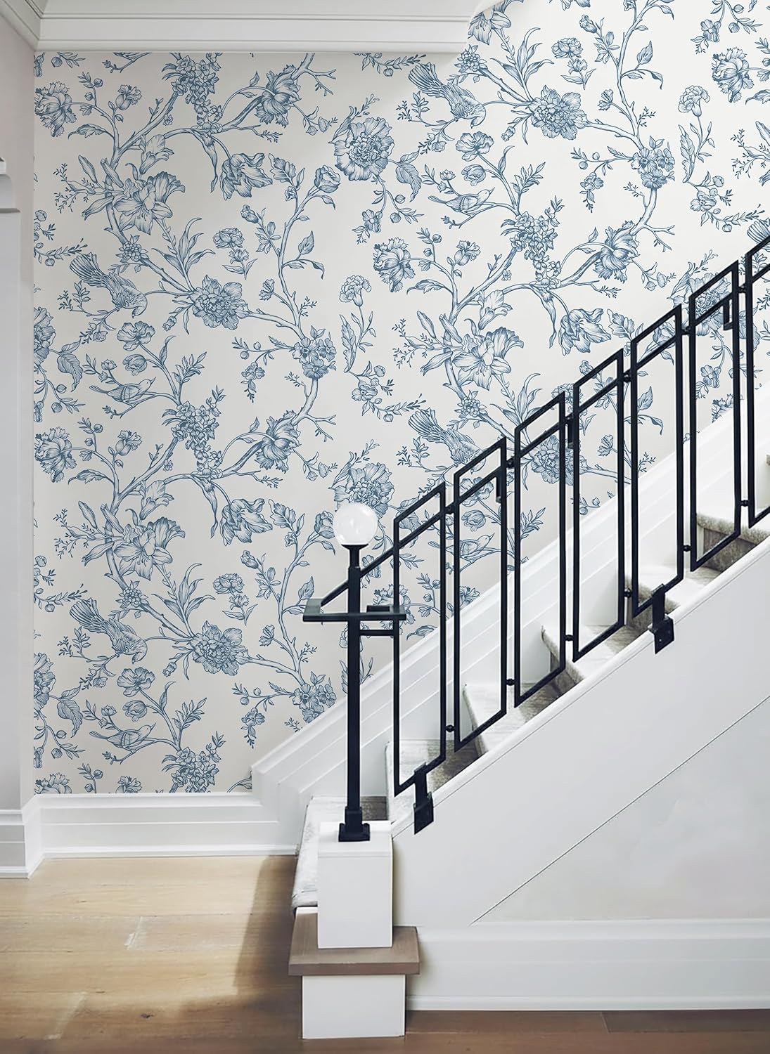 Safiyya Peel and Stick Wallpaper Vintage Floral Contact Paper 17.3" x 78.7" Wall Paper Renter Friendly Self Adhesive Removable Wallpaper for Bathroom Vinyl