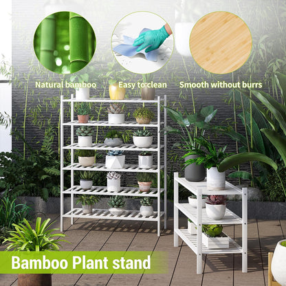 BMOSU 2-Tier Bamboo Small Shoe Rack Premium Stackable Shoe Shelf Storage Organizer for Hallway Closet Living Room Entryway Organizer (Black Bamboo)