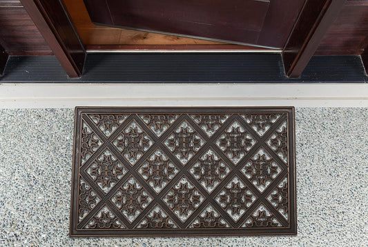 DII Rubber Doormats Collection All Weather, 18x30, Lattice