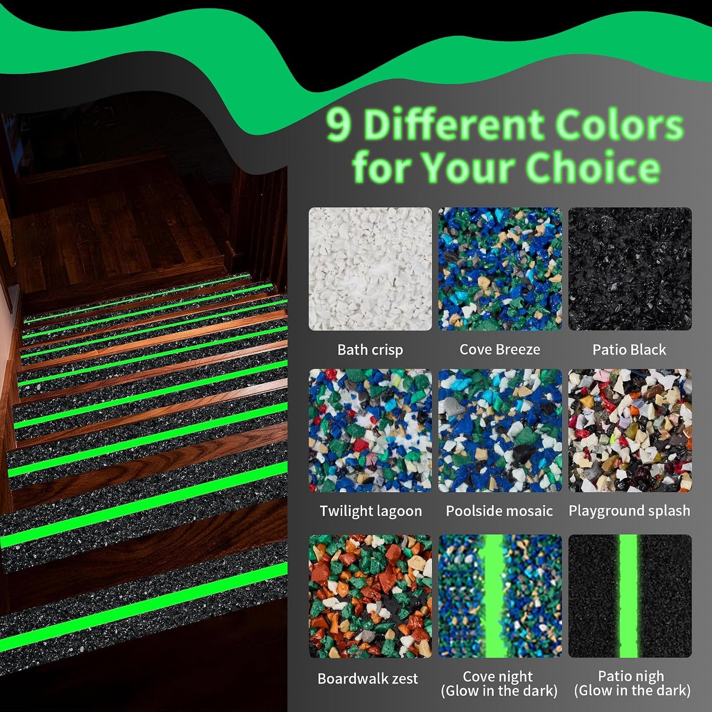 Waterproof Anti-Slip Traction Tape | 2" x16.5 FT | Heavy-Duty EPDM Rubber, Strong Grip & Barefoot Gentle | Indoor & Outdoor Solution: Poolside, Bath, Ramps, Stairs, Board Steps