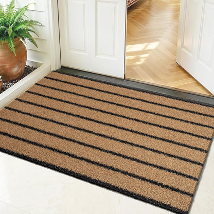 Outdoor Front Door Mat 32" x 48", Dirt Trapping Outside Entrance Rug, Non Slip Shoe Scraper, Heavy Duty Commercial Rug for Patio, Garage, Traffic Area, Office, Roll Packing