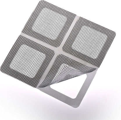 by.RHO Window and Door Screen Repair Patch kit. 25 Patches, (1⅞" x 1⅞" x 20pcs) (3½" x 3½" x 5pcs)