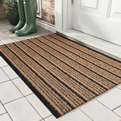Outdoor Front Door Mat 32" x 48", Dirt Trapping Outside Entrance Rug, Non Slip Shoe Scraper, Heavy Duty Commercial Rug for Patio, Garage, Traffic Area, Office, Roll Packing