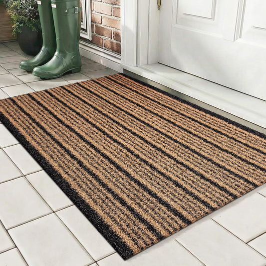 Outdoor Front Door Mat 32" x 48", Dirt Trapping Outside Entrance Rug, Non Slip Shoe Scraper, Heavy Duty Commercial Rug for Patio, Garage, Traffic Area, Office, Roll Packing