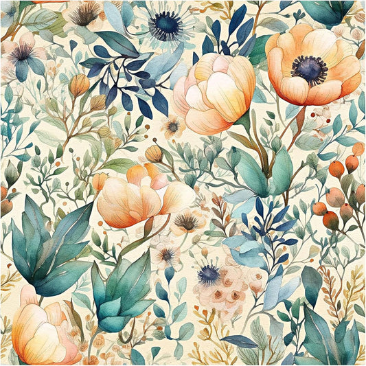 Peel and Stick Wallpaper Vintage Floral Removable Boho Wallpapers for Bedroom Bathroom Renter Friendly Wallpaper Floral Leaf Contact Paper for Home Decor 17.5 x 118 in