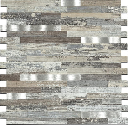 Midcard 10 Sheets Peel and Stick Backsplash PVC Wall Tile,for Kitchen Backsplash