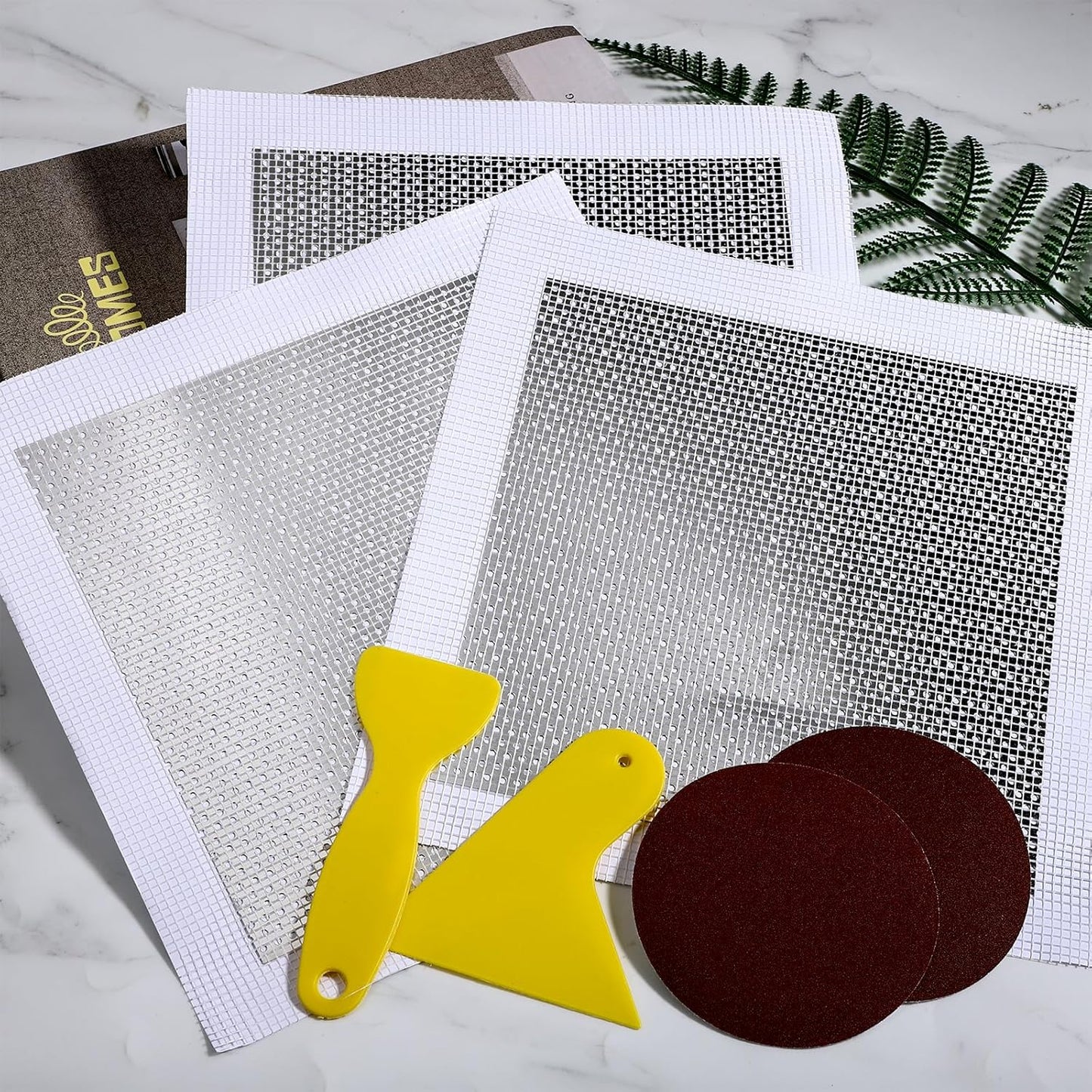 8 × 8 inch Drywall Repair Patch, 3 Pack Drywall Repair Kit Large Hole Patch-Repair for Drywalls Heavy Duty Self-Adhesive Mesh Drywalls Patch Kit, Dry Wall Hole Repair-Patch for Drywall-Plaster Wall