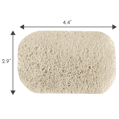 S&T INC. Bar Soap Holder for Kitchen, Bathroom, and Soap Dish, 4 Pack, White, 2.9 inches by 4.4 inches