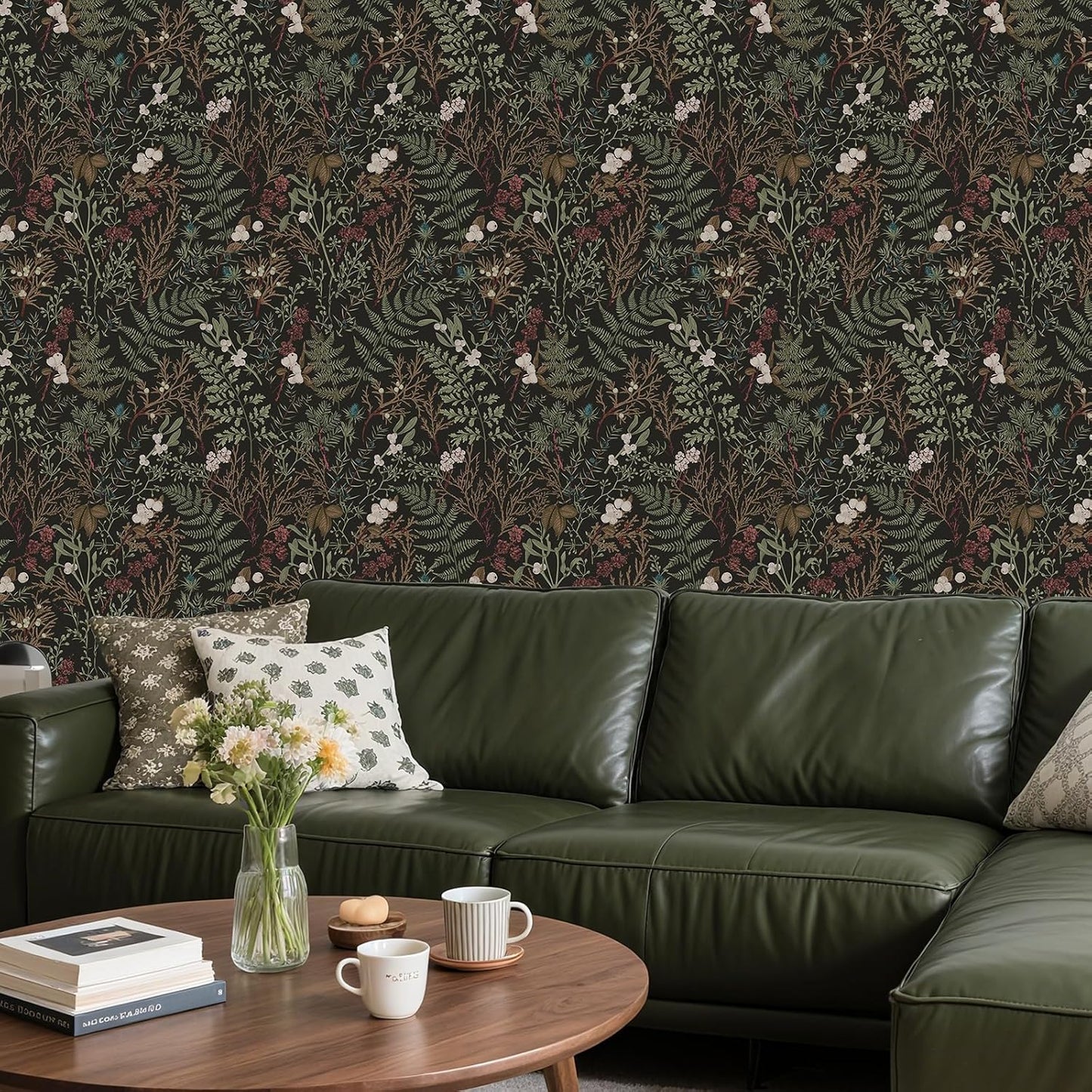 Removable Peel and Stick Wallpaper Boho 17.5 x 118 in Floral for Bedroom Bathroom Easy Peel Off Stick on Wallpaper Contact Paper Renter Friendly Wall Paper