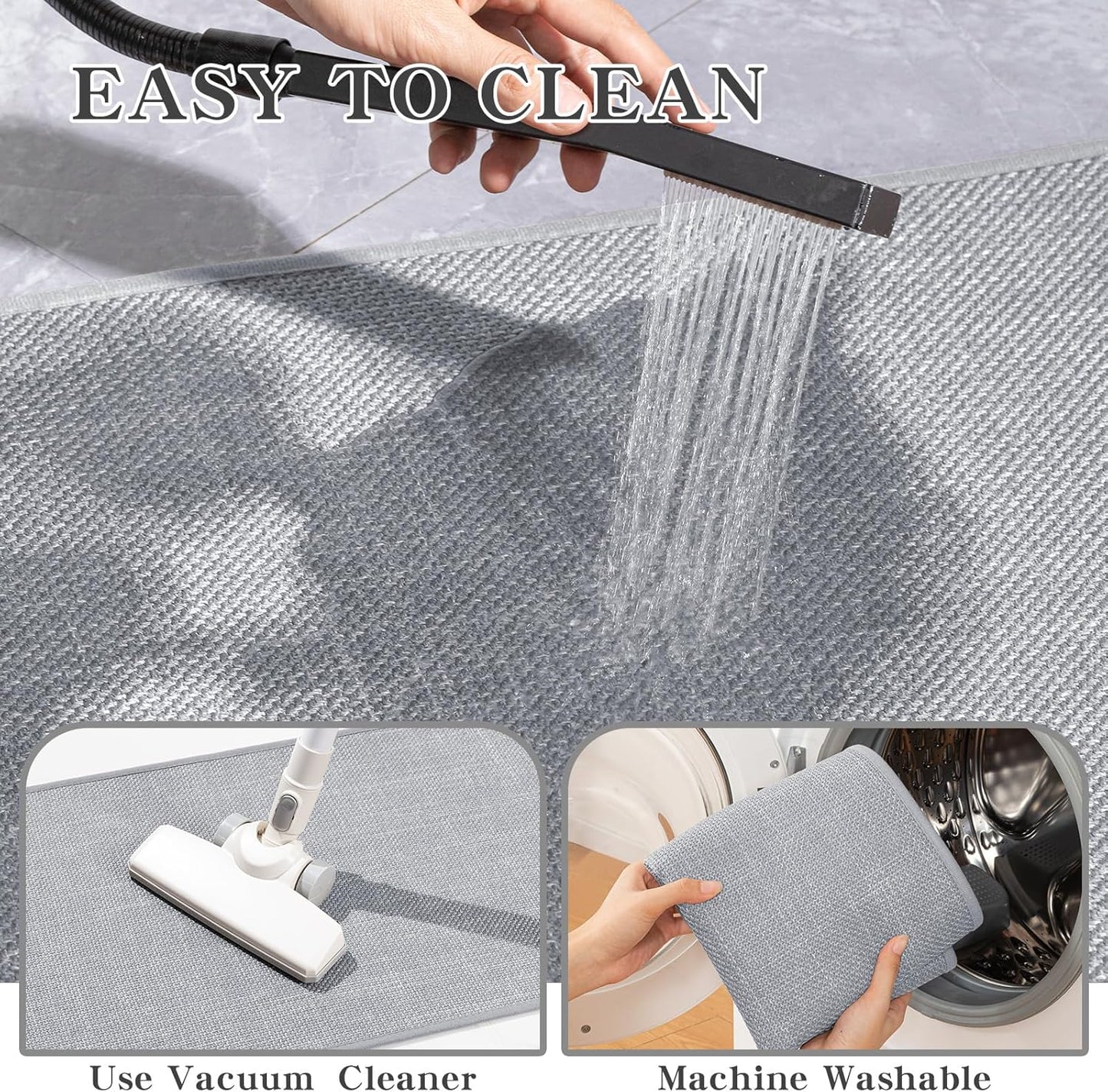 chakme Bathroom Rugs Mat 24x17, Ultra Thin Non Slip Bath Mat Small Quick Dry Absorbent Bath Mat for Bathroom Floor, (Dark Beige, 24"x17")