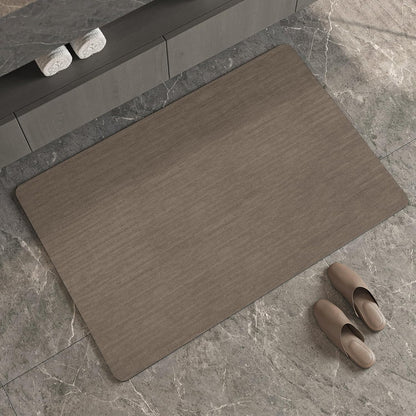 Mecko Bath Mat Rug, Rubber Non-Slip Quick Dry Absorbent Thin Bathroom Rugs Fit Under Door Bathroom Floor Mats-Shower Rug for in Front of Bathtub, Sink, Shower Room(Light Grey,16"x24")