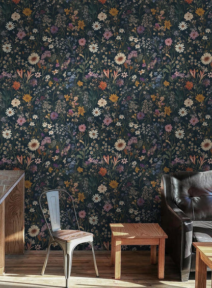 Safiyya Peel and Stick Wallpaper Vintage Floral Contact Paper 17.3" x 78.7" Wall Paper Renter Friendly Self Adhesive Removable Wallpaper for Bathroom Vinyl
