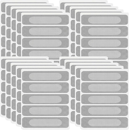 100Pcs Gray Self-Adhesive Window Screen Repair Tape Patch Kit, Breathable Mesh Patches for Window, Door, Drain Holes