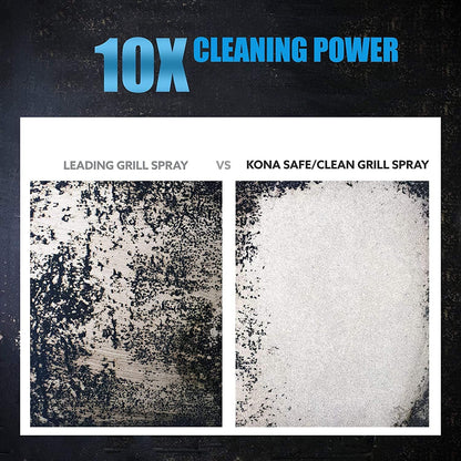 Kona Professional Grade Grill Cleaner for Outdoor BBQ – Heavy Duty, Non-Toxic, Fume-Free Kitchen Degreaser Spray, Eco-Friendly BBQ Degreaser – 23oz