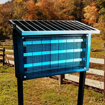 Powerful Large Solar Bug Zapper for 3000 sq.ft with 13FT Extension Cord | Rechargeable Outdoor Mosqutio Killer with 13W Solar Panel, Waterproof Solar Bug Zapper for Patio Garden Backyard RV Camping