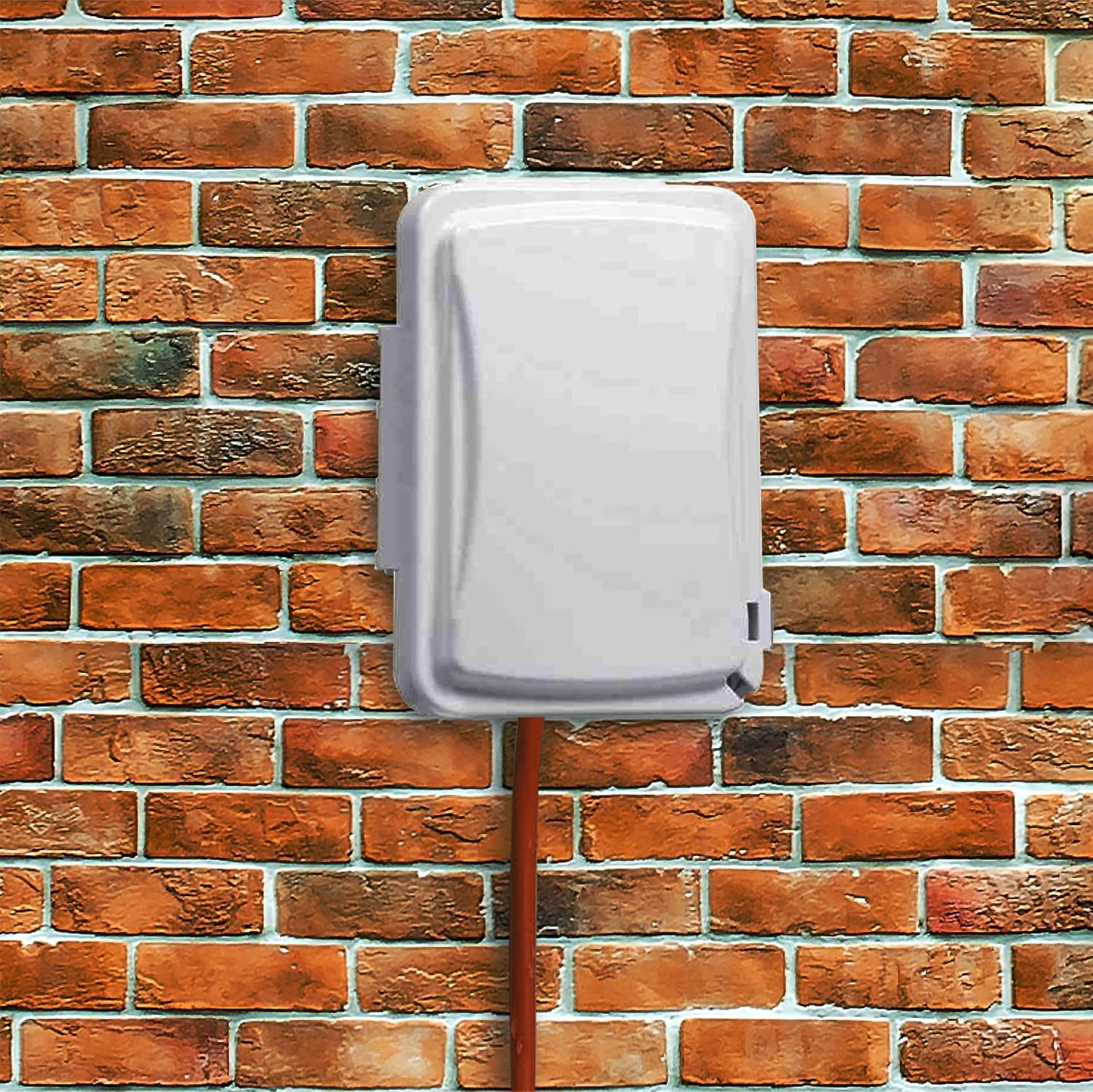 TayMac MM110W Weatherproof Single Outlet Outdoor Receptacle Cover, 5/8 Inches Deep, White