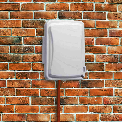 TayMac MM110W Weatherproof Single Outlet Outdoor Receptacle Cover, 5/8 Inches Deep, White