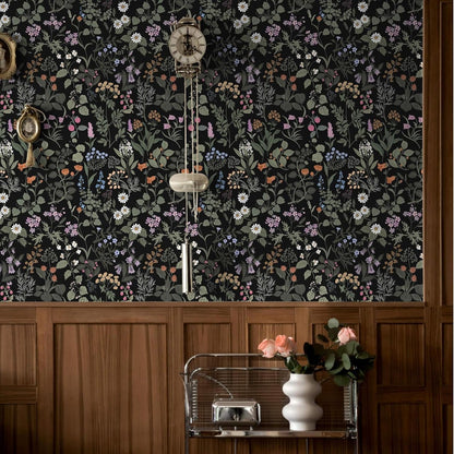 Dimoon 17.3''x78.7'' Vintage Peel and Stick Wallpaper Boho Beige Neutral Contact Paper White Floral Bird Wallpaper Removable Botanical Renter Friendly Modern Wall Paper Bedroom Bathroom Vinyl Roll