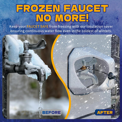 Outdoor Faucet Covers for Winter 2 Pack, Foam Faucet Cover for Winter Freeze Protection, Reusable Outdoor Hose Bib Cover, Spigot Covers Winter Insulated
