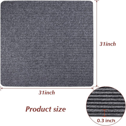 Stair Treads Non-Slip 16 Pack 8"x30" - Carpet Stair Runner for Indoor Wooden Steps with TPE Backing & Anti-Skid Surface, Reusable Adhesive Safety Rug for Kids/Elder/Pet-Friendly - Brown