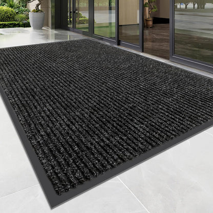 100pointONE Durable Front Door Mat, Heavy Duty Indoor Outdoor Doormat, 48” x 36” Low Profile Outdoor Mats for Home Entrance, Stain and Fade Resistant Shoe Scraper Mat, Ideal for High Traffic Area