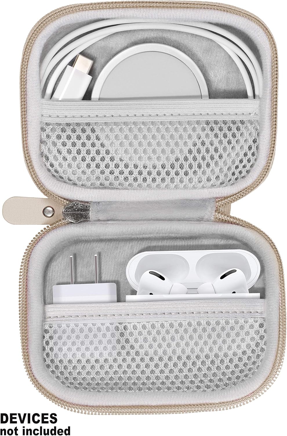 All-in-One Case for iPhone MagSafe Charger & Battery Pack, Storage for Accessories/Power Adapter/Charge Cable/Docks, Compatible with AirPods 4/ Pro 3/2/ 1