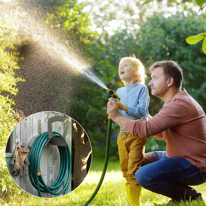 Primst Garden Hose Holder Wall Mount Hose Hanger Heavy Duty Metal Hose Bracket Water Hose Storage Organizer Durable Hose Holders (Stainless Steel)